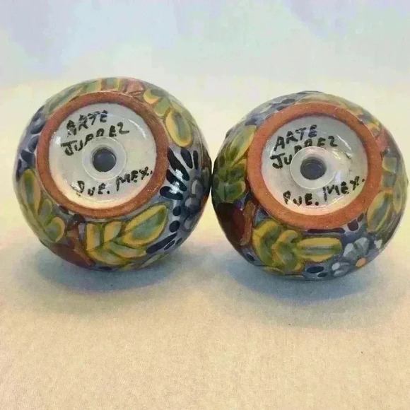 Vintage Arte Juarez salt and pepper shaker Pue. Mexico. With tray - Picture 3 of 4